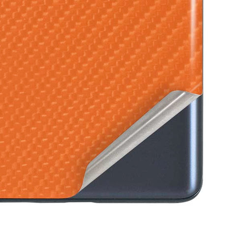 Orange Carbon Fiber Specialty Material Galaxy S20 Fan Edition Skin